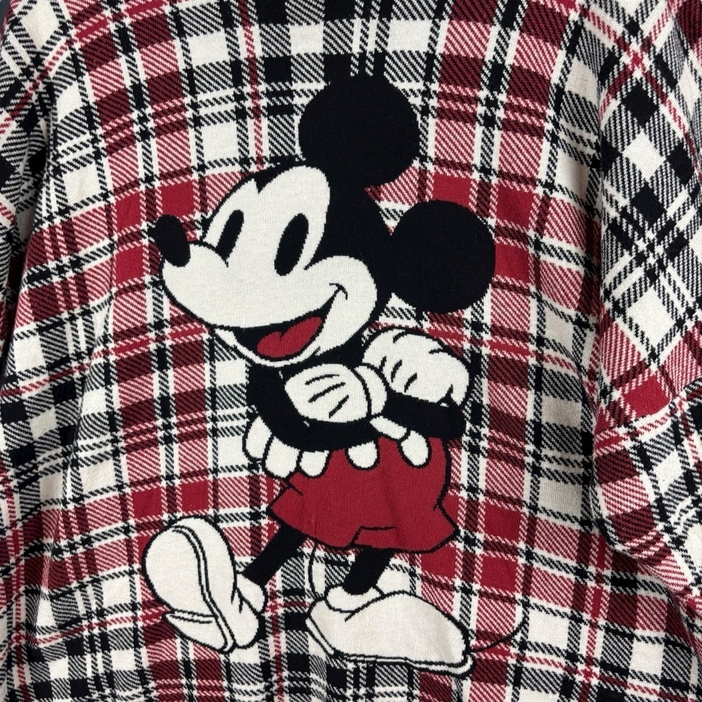Disney Holiday Spirit Jersey Plaid Mickey 2022 – Sz XL (oversized) EUC! - Picture 2 of 9